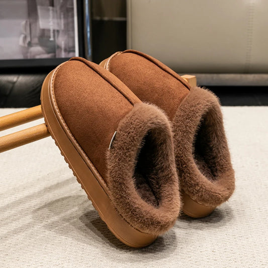 Fur-Lined Slippers
